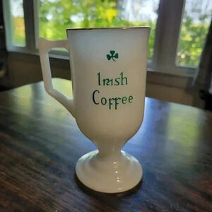 Irish Coffee Milk Glass Mug